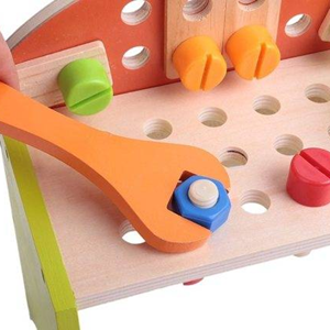 ست اسباب بازی میز ابزار چوبی Wooden tool table toy set -اسباب بازی